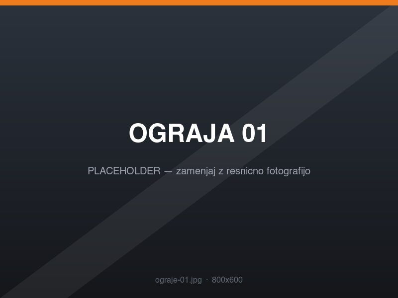 Ograje in vrata — primer 1