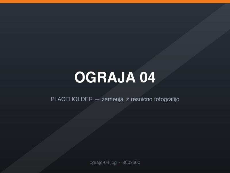 Ograje in vrata — primer 4